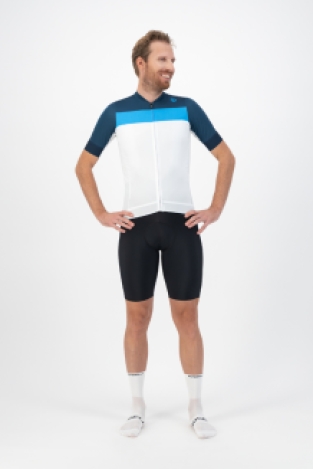 Prime Fietsshirt Heren Wit/Blauw