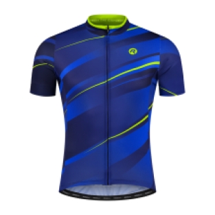 Buzz Fietsshirt Heren Blauw/Fluor geel