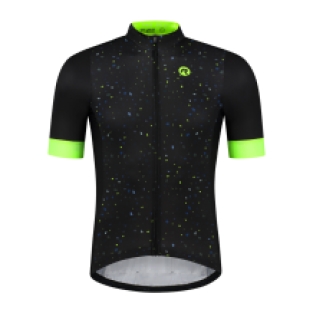 Terrazzo Fietsshirt Heren Zwart/Fluor/Blauw