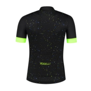 Terrazzo Fietsshirt Heren Zwart/Fluor/Blauw