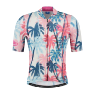 Hawaii Fietsshirt Heren Blauw/Roze