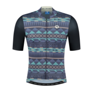 Aztec Fietsshirt Heren Blauw/Sand