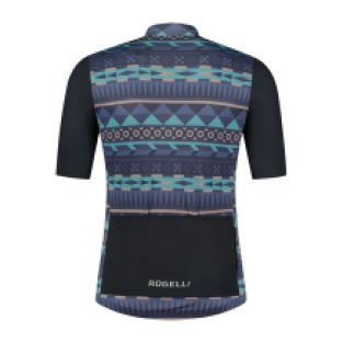 Aztec Fietsshirt Heren Blauw/Sand