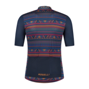 Aztec Fietsshirt Heren Blauw/Oranje