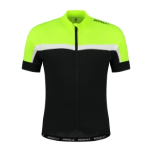 Course Fietsshirt Heren Zwart/Wit/Fluor