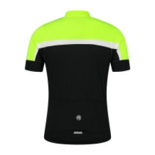 Course Fietsshirt Heren Zwart/Wit/Fluor