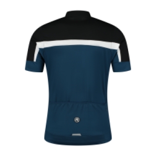 Course Fietsshirt Heren Zwart/Wit/Blauw