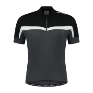 Course Fietsshirt Heren Zwart/Wit/Grijs