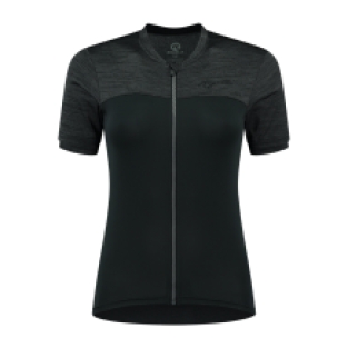 Melange Fietsshirt Dames Zwart