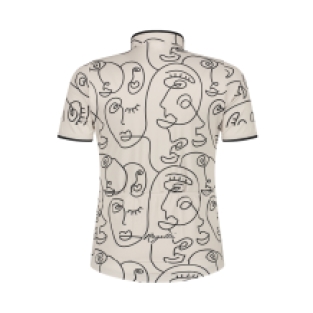 Faces Fietsshirt Dames Zwart wit