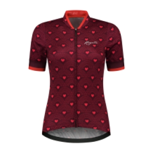 Hearts Fietsshirt Dames Bordeaux/Roze