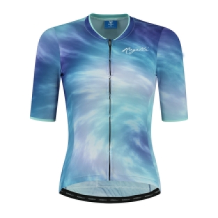 Tie Dye Fietsshirt Dames Blauw