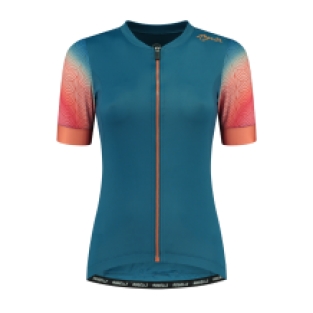 Waves Fietsshirt Dames Blauw/Coral