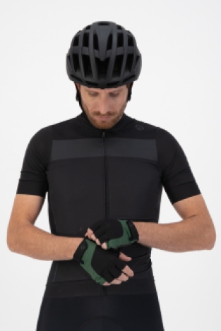 Essential Wielerhandschoen Heren Zwart/Leger groen