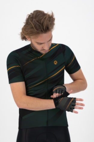 Buzz Wielerhandschoen Heren Groen/Oranje