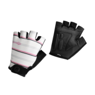 Stripe Handschoenen Dames Wit/Lime/Grijs