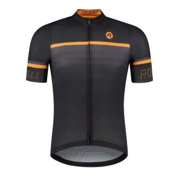 Hero II heren fietsshirt zwart grijs oranje