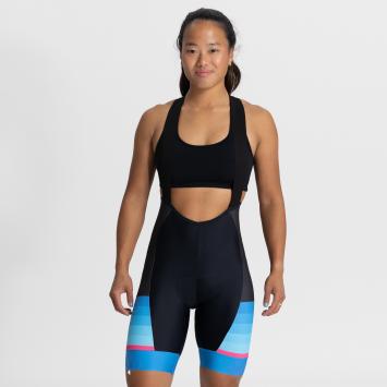 Impress II Fietsbroek Dames Black/Roze/Blue