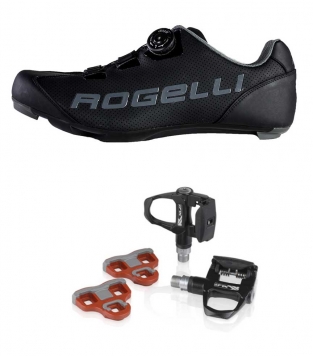 Race schoenen AB-410 + PEDAAL XLC RACE LOOK KEO ENKEL ALM ZW PD-S13 STEL