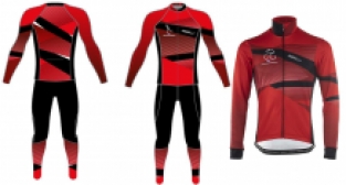 2 Delig Arte Exclusief schaatsset  Thermo pak + jersey jack Rood/zwart/wit