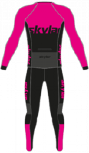 Marathon schaatspak thermo Zwart/Roze